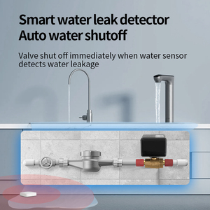 Système d'alarme sans fil détecteur de fuite d'eau avec vanne en laiton de 3/4 pouce, capteur de fuite d'eau pour la protection des sous-sols et des chambres mécaniques - Product Image 6