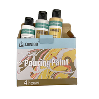 120ml Art Medium Verser Peinture Acrylique Set Verser Peinture Kit sur Toile Papier Comme Peinture Medium