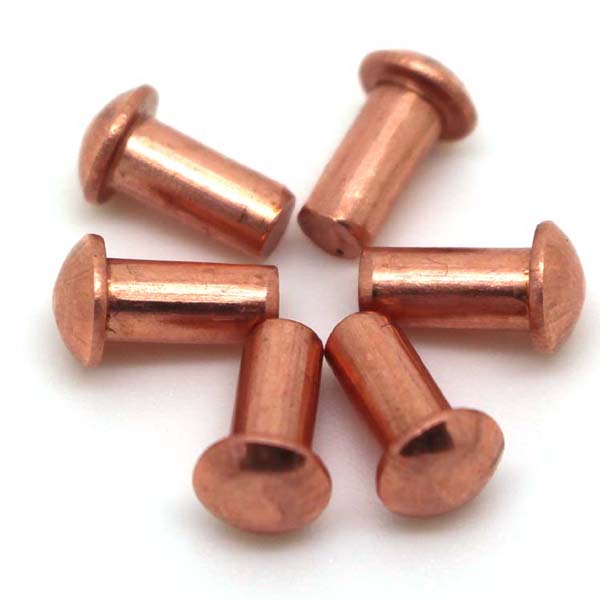 1/4 X 1/2 ROUND HEAD COPPER RIVETS
