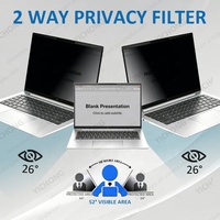 Anti-reflets, anti-espionnage, anti-rayons UV, amovible, 180° °   Film de protection d'écran anti-espion 2 voies pour ordinateur portable HP 14 pouces 16:9