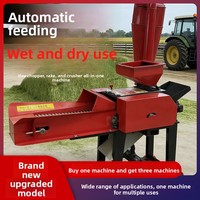 Nouvelle machine à couper la paille électrique et à essence à haute efficacité, hacheuse d'ensilage, broyeur de paille, capacité de 5 tonnes/h pour l'alimentation des animaux de ferme