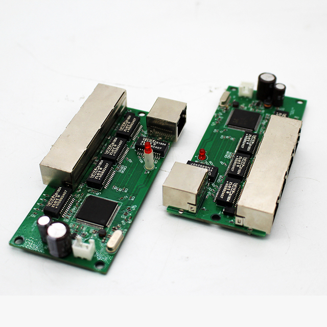 5-port Gigabit network switch module is 5 port 10/100/1000m contact port mini ethernet switch module PCBA Motherboard