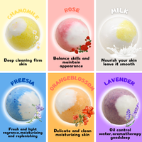 Ensemble de bombes de bain en gros, bombes effervescentes, sel de mer, huile de pépins de raisin, bombe de bain relaxante de luxe, bombe de bain moussante, sel de bain boule