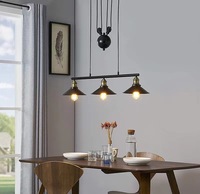 Antique Fer Edison Lumière Pendentif Rétro Vintage Loft Américain Lampe Suspendue Café Bar Corde pour Home Office Cuisine Salle À Manger
