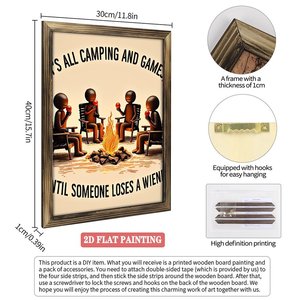 Cadre en bois 30x40 vintage <span class=keywords><strong>pour</strong></span> atelier de rembourrage de meubles - Product Image 4