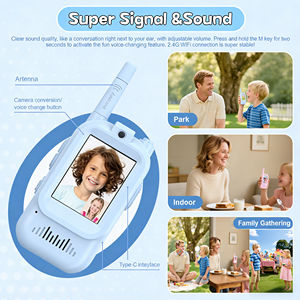 Walkie Talkie Infantil con Videollamada en Tiempo Real, 2.4G WiFi, Recargable, Largo Alcance, Intercomunicador con Video, Certificado por la FCC, Empaque Personalizado - Product Image 3