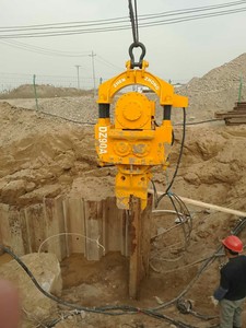 Valla de carretera hidráulica O Shape <span class=keywords><strong>Post</strong></span> <span class=keywords><strong>Driver</strong></span> Ramming Machine Excavadora Pila Driving Vibro Hammer - Product Image 6