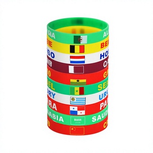 Bracelets en gel de silicone motif drapeau national 2026 – Petits cadeaux, souvenirs, accessoires officiels pour supporters d'équipe - Product Image 1