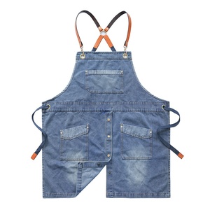 Tweavewin alta qualità Cross Back Jeans tessuto in pelle senza maniche grembiule per la pulizia del <span class=keywords><strong>salone</strong></span> pittura di cucina e attività per bambini - Product Image 6