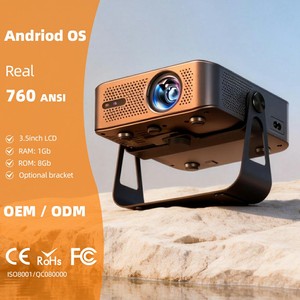 Projecteur laser Android 11 4K 1080P LED Mini projecteur vidéo 3D portable LCD WIFI pour correction automatique de la distorsion trapézoïdale, jeux, cinéma AUN A005 - Product Image 2