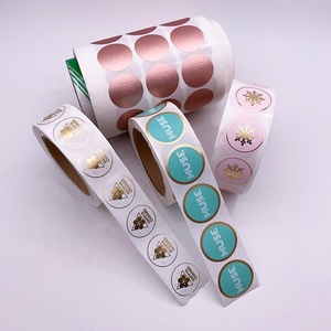 สติกเกอร์กันน้ำพิมพ์ลายตามสั่ง 1200dpi สติกเกอร์ติดแบรนด์ โลโก้ รูปทรงกลม แบบม้วน ผลิตโดยผู้ผลิตสติกเกอร์ - Product Image 2