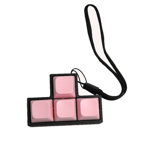 Jouet anti-stress créatif en plastique en forme de T, clavier à boutons, jouet de décompression, porte-clés amusant à presser, petit pendentif, jouets clavier - Product Image 5