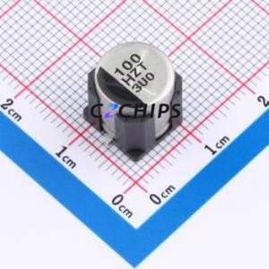 Condensador Electrolítico de Aluminio Híbrido Sólido-Líquido EEH-ZT1H101V SMD, D10xL10.8mm 100uF 20% 50V 2.9A-100kHz - Product Image 1