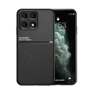 Luxe Schokbestendig Lederen Zachte Tpu Siliconen Harde Pc Beschermende Mobiele Telefoon Case Voor Huawei Honor X8a X7a