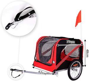 आउटडोर ट्रैवल कुत्तों बिल्लियों तह समायोज्य बाइक के साथ त्वरित रिलीज पहियों के साथ - Product Image 2