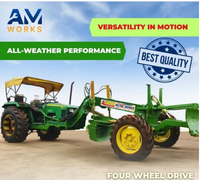 Ashok Metall-Farmtraktor mit Frontlader Rot 450kg mit Motor Hohe Produktivität