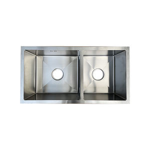 <span class=keywords><strong>Vasche</strong></span> da <span class=keywords><strong>cucina</strong></span> fatte a mano con rubinetto di alta qualità in acciaio inox doppia ciotola lavello Logo personalizzato foro di drenaggio - Product Image 1