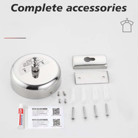 SANIPRO Corde à linge ronde portable et extensible en acier inoxydable 304 pour séchage de vêtements