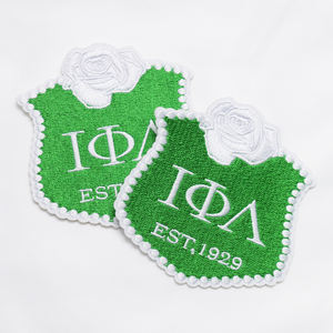 Patch brodé personnalisé pour vêtements, forme irrégulière, logo chiffre lettre, motif 'Girl Gang', thermocollant - Product Image 2