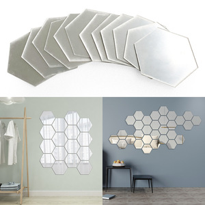 6 pièces/ensemble <span class=keywords><strong>XXL</strong></span> <span class=keywords><strong>Miroir</strong></span> hexagonal 3D Acrylique Imperméable Décoration moderne de la maison Autocollants muraux personnalisés - Product Image 6