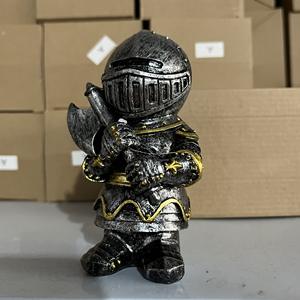 Caballero gnomos guardia europeo medieval guardia armadura Caballero pintado a mano resina escultura estatua decoración del hogar jardín al aire libre - Product Image 3