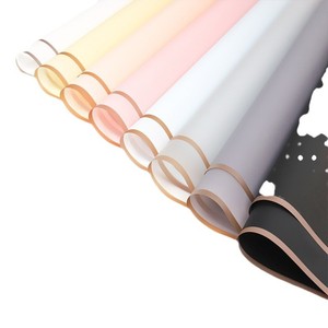 Gold Edge Jelly Film Bouquet Packaging <b>Paper</b> Semi Transparent Waterproof Matte Flower <b>Wrapping</b> <b>Paper</b> Florist Wholesale - Product Image 3