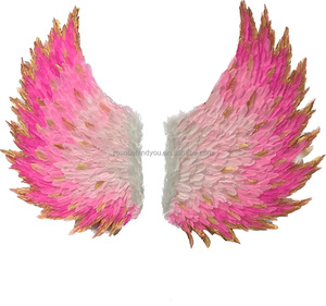 Personnalisation d'usine grandes <span class=keywords><strong>ailes</strong></span> de balançoire de plume d'ange géant avec Base pour la décoration de mariage décoration murale de fond - Product Image 6