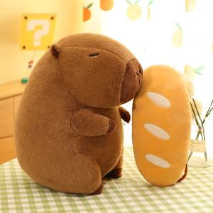 Nouveau Capybara boulangers <span class=keywords><strong>sac</strong></span> <span class=keywords><strong>à</strong></span> <span class=keywords><strong>dos</strong></span> Capybara peluche poupée mignon tissu poupée cadeau poupée pour les filles - Product Image 3