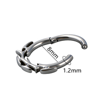Nouveau design 2026 Anneau de nez en Titane ASTM F136 16G, Anneau segmenté articulé Clikers, Bijoux de piercing corporel et boucles d'oreilles