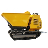 Mini-Raupendumper mit Hydraulisch Drehbarer Schaufel, Diesel-Betriebener Kettendumper, Kleiner Gummiketten-Dumper