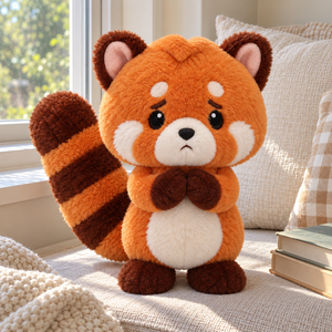 Peluche personnalisée TikTok Virale Mignonne Grande Oreille Raton Laveur Triste, Jouet en Peluche Doux Anti-Anxiété, Cadeau pour Enfants - Product Image 2