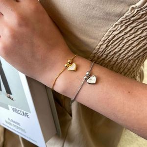 Dylam Expandable Natural <b>Shell</b> Stone Slide Box Chain Adjustable 925 Real Silver Ball Love Heart Charm <b>Bracelet</b> - Product Image 2