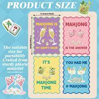 Outil de mélange de tuiles de Mahjong en PVC, 4 pièces, motifs variés, accessoire peu encombrant, compatible avec les kits de jeu de MahJong américain