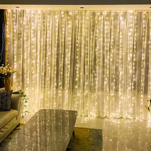 300 LED pencere perde dize işık düğün ev bahçe yatak odası açık kapalı duvar süslemeleri