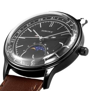 Relogio – montre de luxe japonaise pour hommes, marque de luxe, Miyota 6P80, chronographe à phase de lune, en cuir, étanche, horloge hebdomadaire - Product Image 2