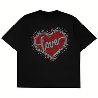 Transferts thermiques en strass à motif d'amour les plus vendus pour t-shirts