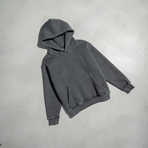High Quality Cotton Oversize Hoodie <b>Thick</b> Fleece Drop Shoulder Plain Blank Custom Pull a Capuch Sudadera Men Hoodies - Product Image 6
