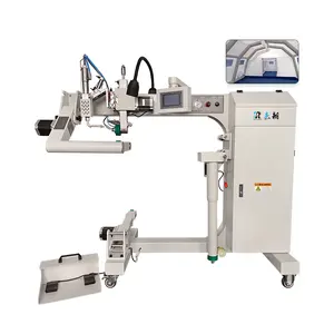 Available Three Arm Hot Air PVC Knife Cloth Overlap Welding Machine for PVC Inflatables