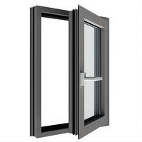 Ventanas abatibles de aluminio de alta calidad con rotura de puente térmico para villa