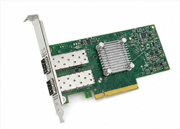 Refurbished MCX4121A-ACUT 25GbE Dual Port SFP28 PCIe Network Adapter Server NIC