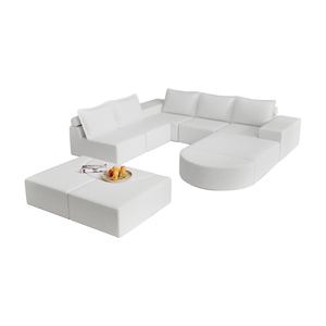 Sofá Seccional Convertible en Forma de U de Espuma de Alta Resiliencia, Paquete al Vacío, Sofá Cama para Espacios Pequeños, Ideal para Áreas de Espera - Product Image 3