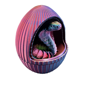 Figurine d'action serpent imprimée en 3D Vashine, jouet œuf coloré en PLA, articulations mobiles, écologique, cadeau créatif pour enfants, animaux - Product Image 4