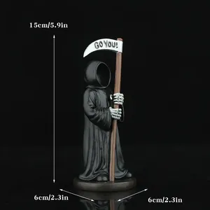 Vendita calda di una festa di Halloween decorazione/<span class=keywords><strong>falce</strong></span> e <span class=keywords><strong>morte</strong></span> figurina/bambola da tavolo/resina artigianale - Product Image 6