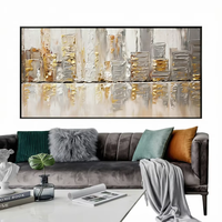 Peinture à l'huile sur toile, texture en bloc, paysage abstrait moderne, esthétique originale Mintura, faite à la main, pour la maison, la chambre, le salon
