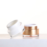 Contenant Cosmétique Élégant en Acrylique 5g 10g 15g 30g 50g, Emballage Double Paroi pour Soins de la Peau avec Options de Couvercles Dorés ou Argentés