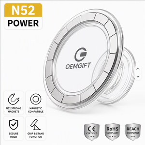 แหวนแม่เหล็กติดโทรศัพท์แบบ OEM แข็งแรงพิเศษ, บางเฉียบ 360 องศา °   ขาตั้งตั้งโต๊ะแบบพับได้สำหรับไอโฟน แอนดรอยด์ ที่วางโทรศัพท์ในรถยนต์ - Product Image 2