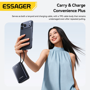 <span class=keywords><strong>Batterie</strong></span> <span class=keywords><strong>externe</strong></span> portable mini Essager F2026Pro USB-C 65W à charge rapide 20000 mAh pour téléphone avec câble Type C - Product Image 4