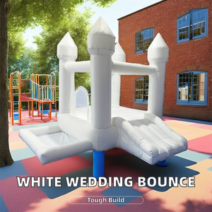 Casa de Brinco Inflable Blanca para Jardín, de Tela Oxford 420D+840D, Fácil de Instalar, Capacidad para 3 Personas, Capacidad Máxima de 135 kg - Product Image 6