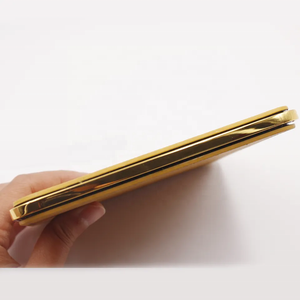 Dessous de verre professionnel en cuir pour tasse <span class=keywords><strong>à</strong></span> café avec impression de logo Dessous de verre en cuir en métal doré - Product Image 4