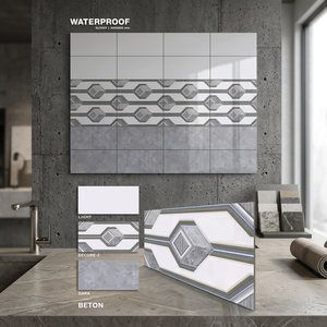 Carreaux muraux en céramique de porcelaine émaillée entièrement polie pour extérieur et salle de bain, 300x600mm, prix de gros direct usine Chine, approvisionnement pour showrooms - Product Image 3